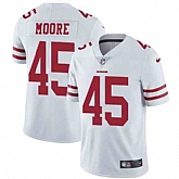 Nike Men & Women & Youth 49ers 45 Tarvarius Moore White NFL Vapor Untouchable Limited Jersey,baseball caps,new era cap wholesale,wholesale hats